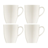 Bonna China Banquet dia.3.25" h:4.25" 11 oz. Round Warm White Porcelain Mug (Set of 4)